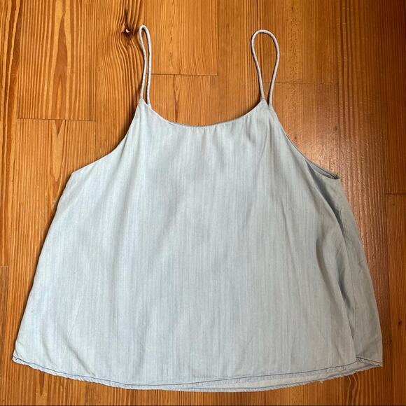 Dani Collection denim style cropped tank SIZE M - Picture 1 of 4